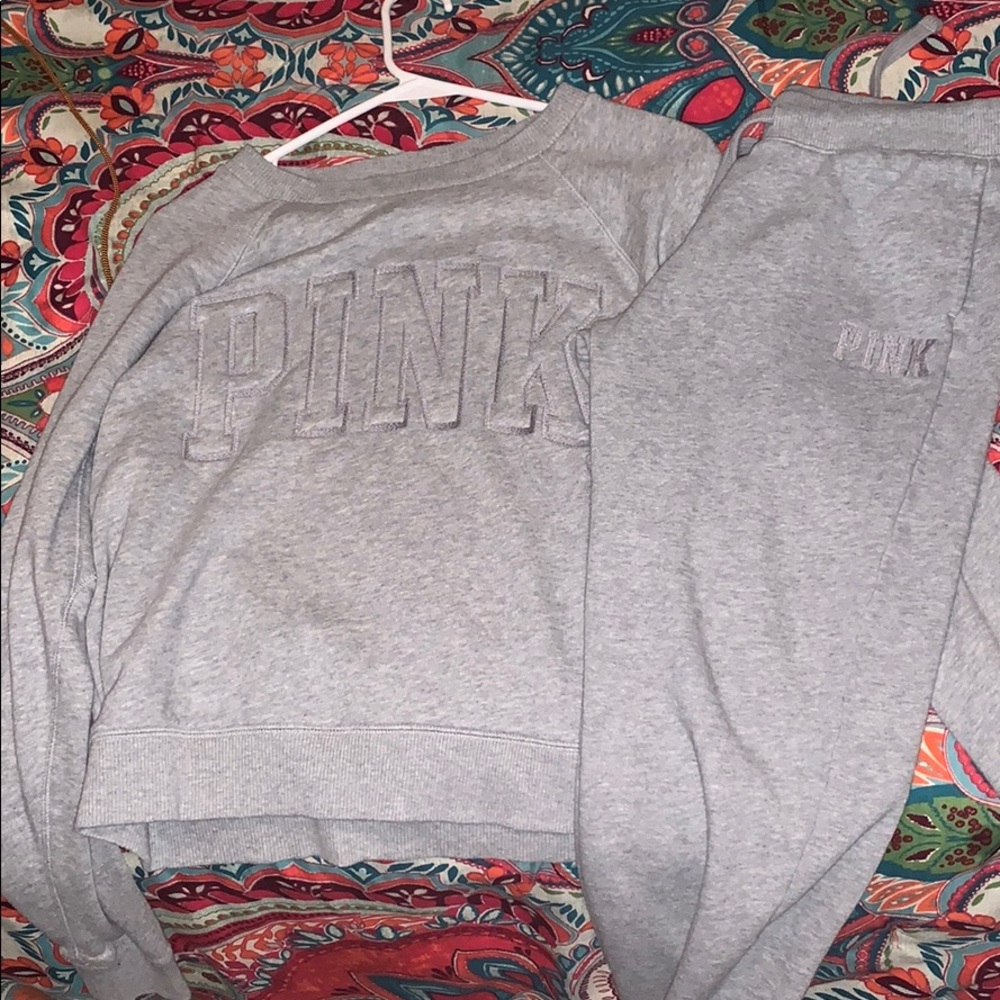 Grey sweater and pants suit